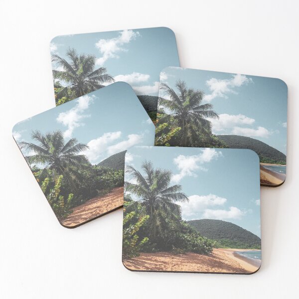 Item preview, Tropical Island Beach With Palm Trees designed and sold by Anastasia Kaneva.