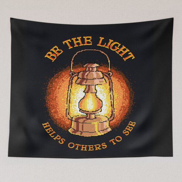 Item preview, Pixel Art Vector Illustration Lantern with Motivational Positive Quote designed and sold by Peekonet.