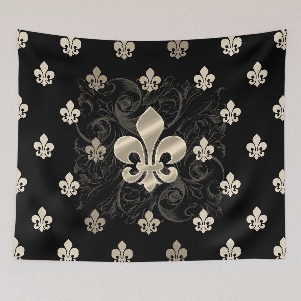 Item preview, Fleur de Lys-Black & Gold designed and sold by SSSowers.