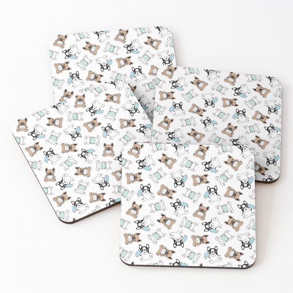 Item preview, Dog Seamless Pattern French Bulldog Face Mask covid19 Cartoon designed and sold by Peekonet.