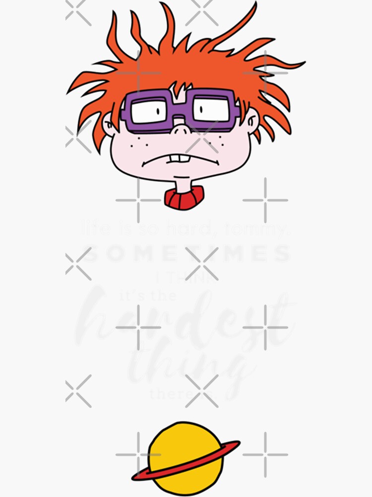 Rugrats Cartoon Chuckie Life Is Hard Sticker By Annanadia5 Redbubble 4732