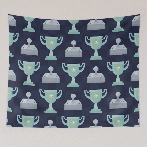 Item preview, Classic Video Game Trophies Joysticks Pattern designed and sold by Peekonet.