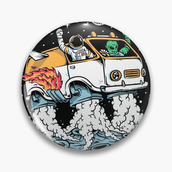Item preview, Astronaut Alien Drive Space Car Illustration designed and sold by Peekonet.
