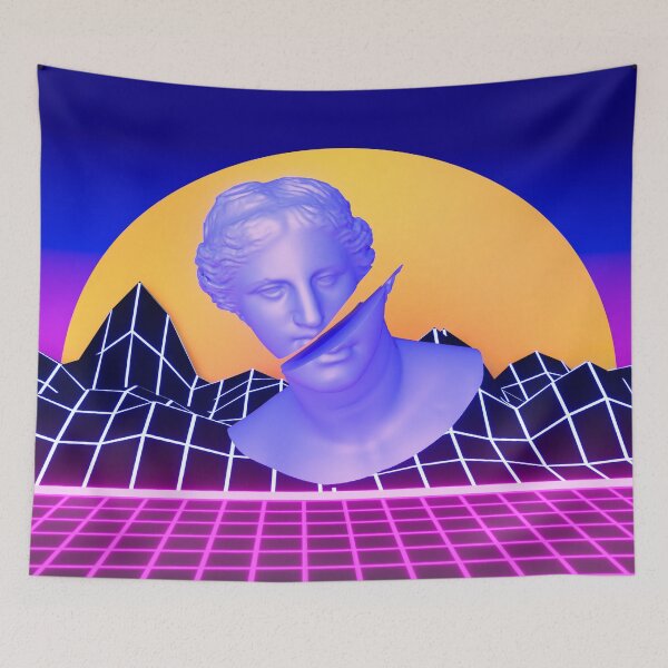 Item preview, 3D Aesthetics with Shapes Vaporwave Style designed and sold by Peekonet.