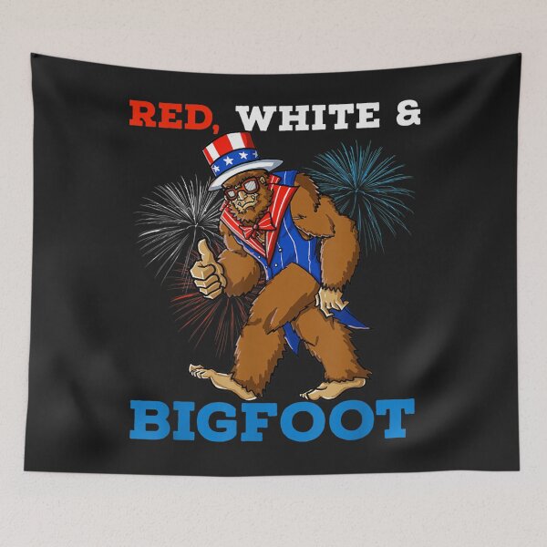 Item preview, Bigfoot Patriotic 4th of July Fireworks America Sasquatch designed and sold by bar4o3fm.