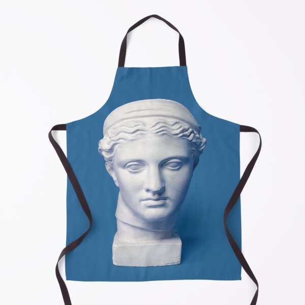 Item preview, Marble Head Young Woman Ancient Greek Goddess Bust Isolated Gypsum Copy Statue Diana Head designed and sold by Peekonet.