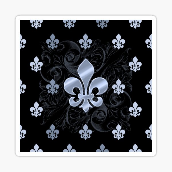 Sticker « Fleur de Lys-Noir & Or », par SSSowers | Redbubble