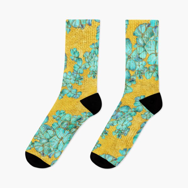 Item preview, Textured teal and gold floral pattern designed and sold by IrinaIkar.