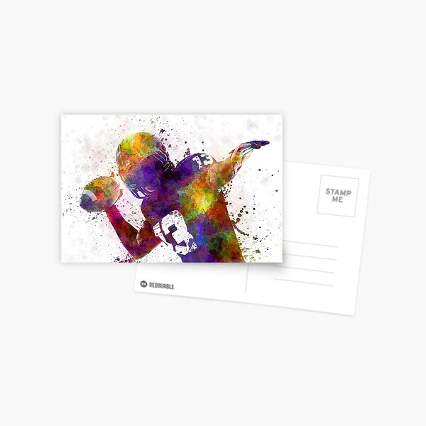 american football player quarterback passing portrait Postcard