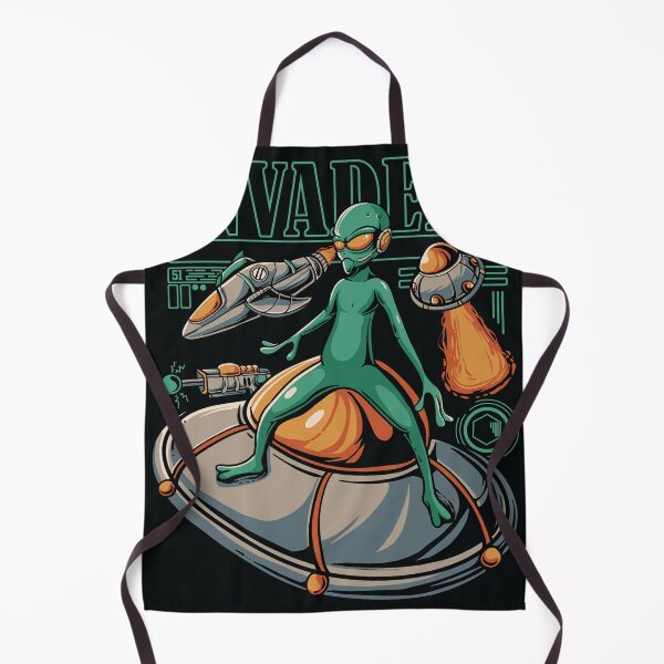 Item preview, Alien Invasion Illustration UFO Spaceship Attacks designed and sold by Peekonet.