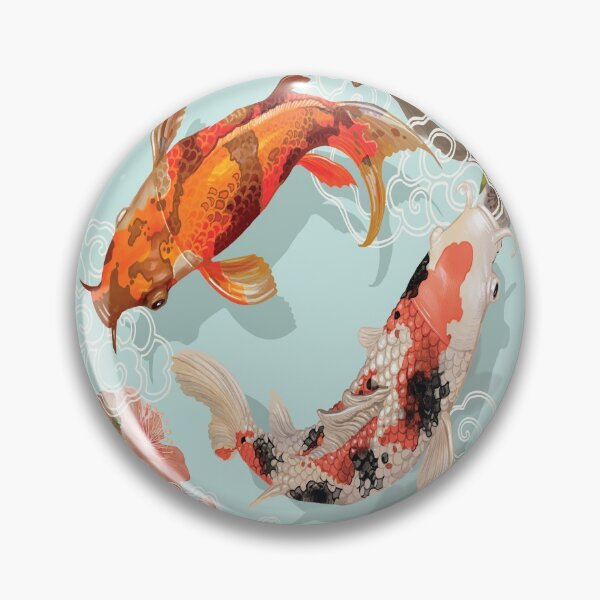 Item preview, Two Japanese Koi Fish Swimming designed and sold by Peekonet.