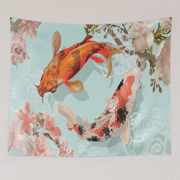 Item preview, Two Japanese Koi Fish Swimming designed and sold by Peekonet.