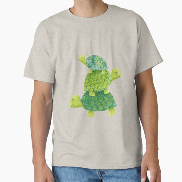 Item preview, Cute Turtle Stack in Teal, Lime Green and Turquoise designed and sold by ElephantTrunk.