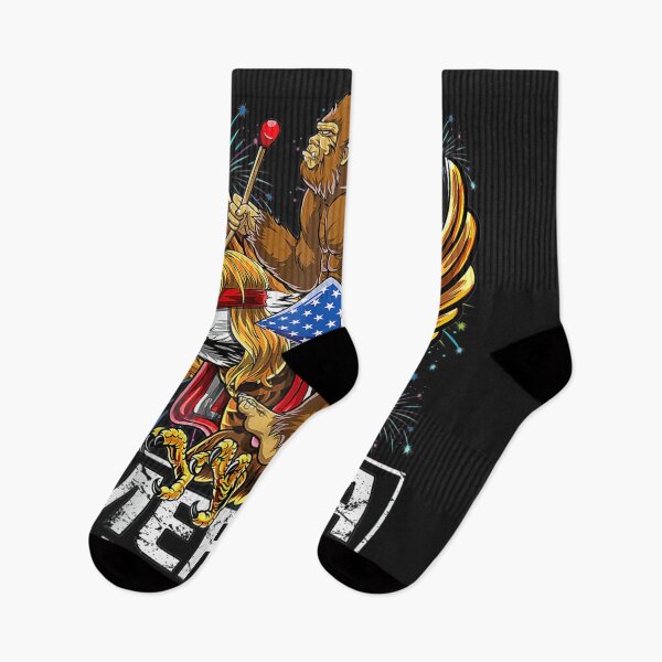 Item preview, Bigfoot riding Eagle American Flag Fireworks 4th Of July designed and sold by bar4o3fm.