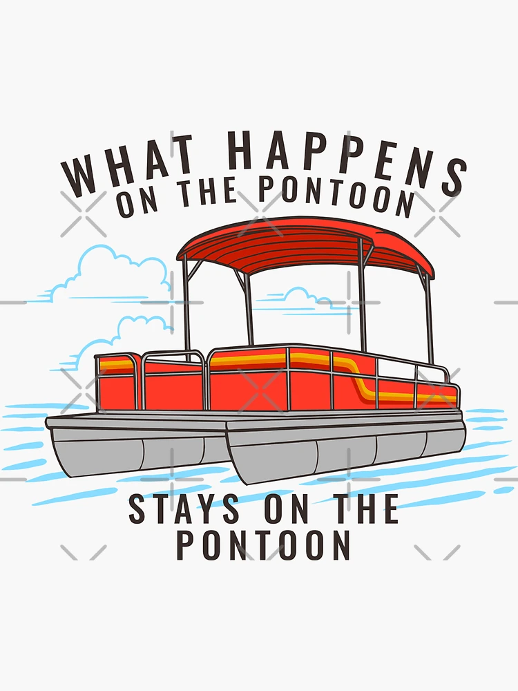 Pontoon Boat Gift Sailing What Happens on Pontoon Stays on the Rug by  PNMerch