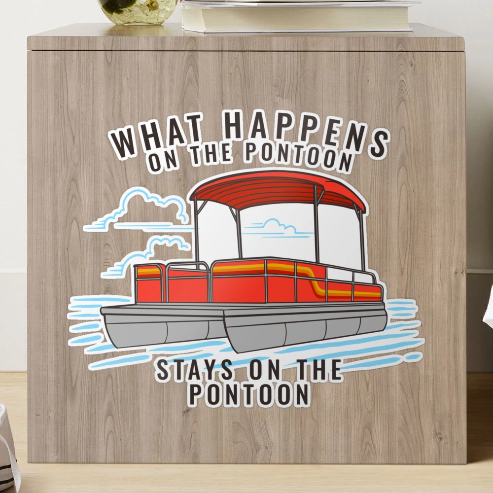 Pontoon Boat Gift Sailing What Happens on Pontoon Stays on the Rug by  PNMerch