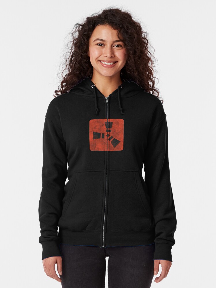 Rust Zipped Hoodie By Tinagraphics Redbubble