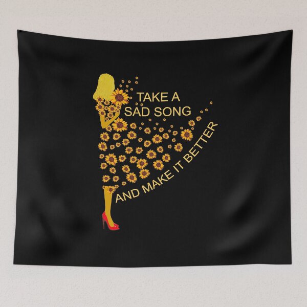 Item preview, Women Girl Premium - Sunflower Girl - Take A Sad Song And Make It Better designed and sold by Uncer59.