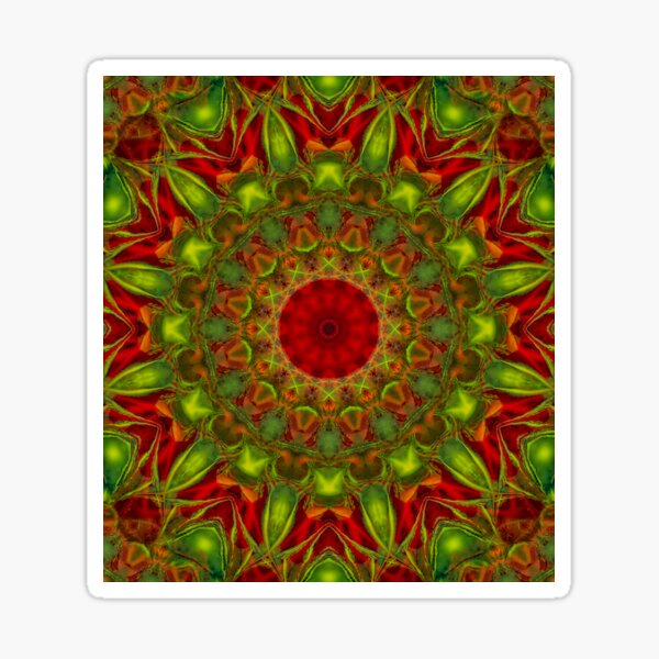 Item preview, Mandala in vivid green and red colors designed and sold by JBlaminsky.