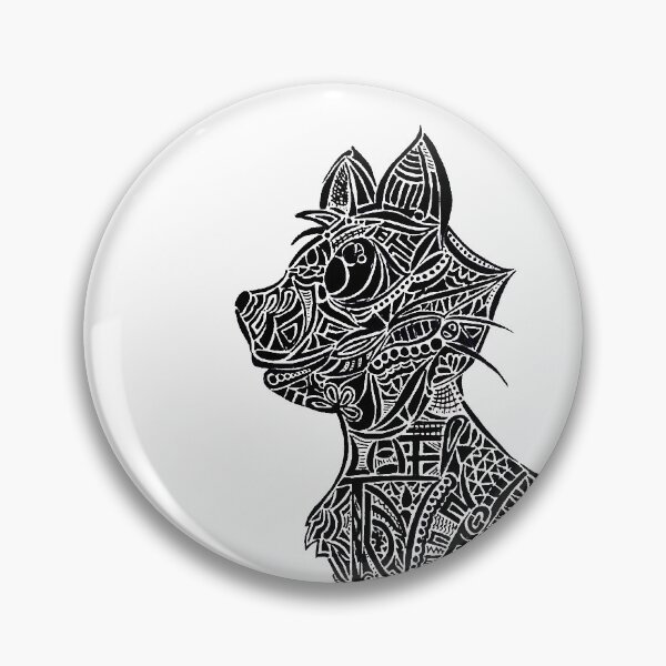 Item preview, Geometric Cat Indie-Style Drawing designed and sold by NonquadStudio.