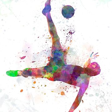 Vorschaubild zum Design Mann Fußball Fußballspieler fliegend treten von paulrommer