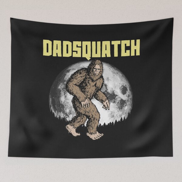 Item preview, DadSquatch Funny Bigfoot Sasquatch Dad Fathers Day Moon 80s designed and sold by bar4o3fm.