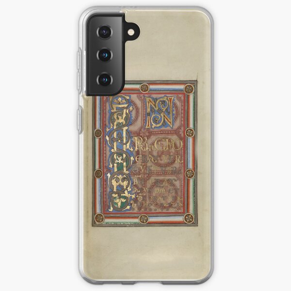 Decorated Incipit Page - Opening of Saint John's Gospel (1120 - 1140 AD) Samsung Galaxy Soft Case