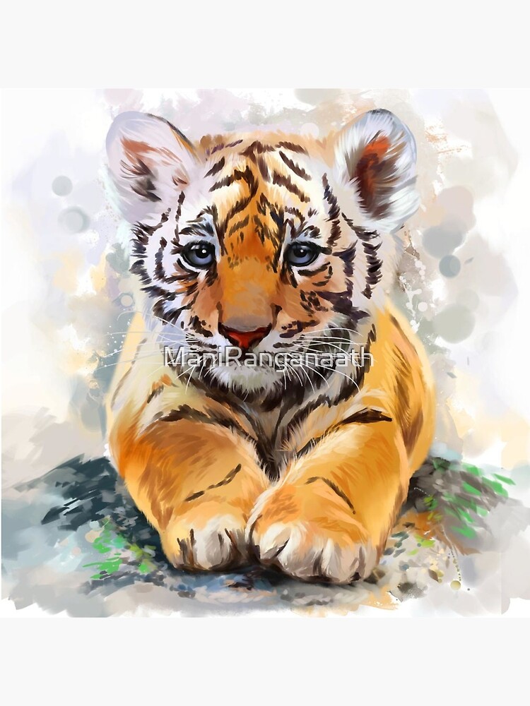 cute tiger painting