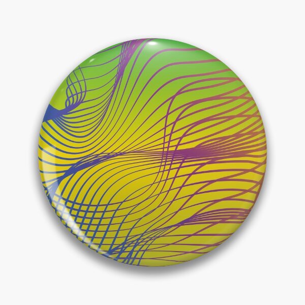 Item preview, Psychedelic waves on green and yellow designed and sold by CutieBlue.
