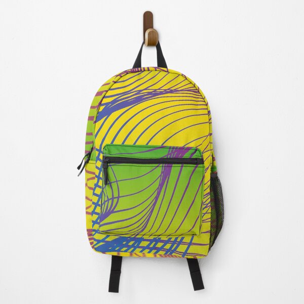 Item preview, Psychedelic waves on green and yellow designed and sold by CutieBlue.