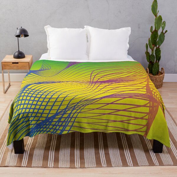 Item preview, Psychedelic waves on green and yellow designed and sold by CutieBlue.