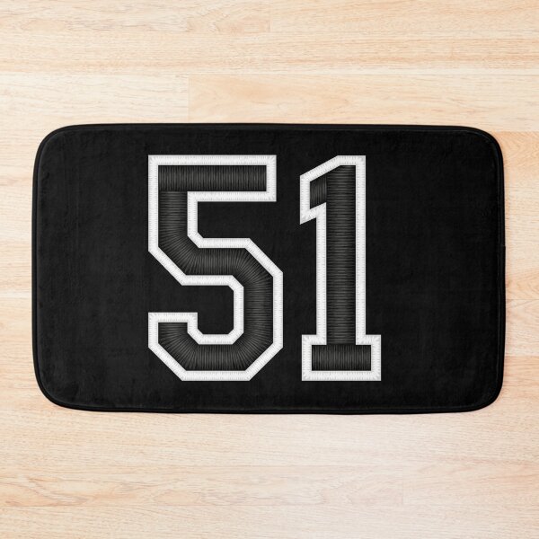 Item preview, 51 Black Jersey Sports Number fifty-one Football 51 designed and sold by elhefe.