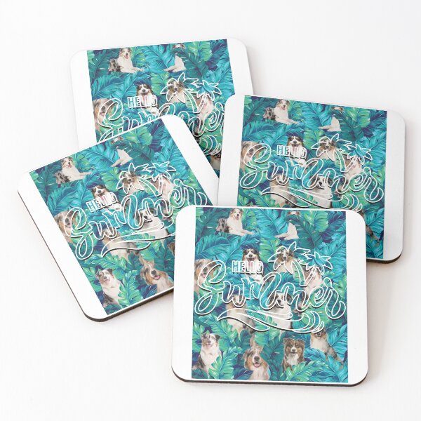 Item preview, Australian Shepherd Dog Hawaiian Tropical Flower designed and sold by kossbus91.
