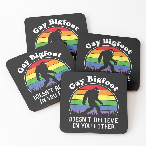 Item preview, Gay Pride Funny Gay Bigfoot Rainbow Sasquatch Retro Vintage designed and sold by bar4o3fm.