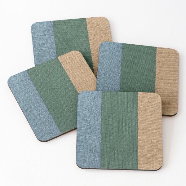 Item preview, Simple Blue Green Brown Stripe Burlap Pattern designed and sold by LashCreations.