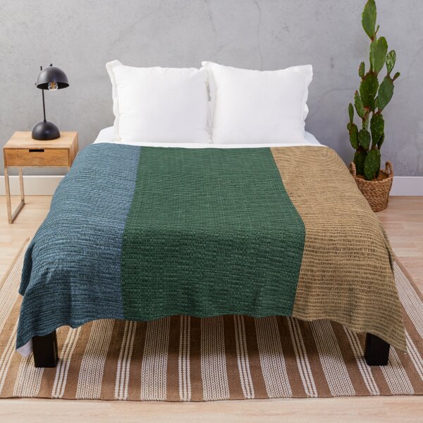 Item preview, Simple Blue Green Brown Stripe Burlap Pattern designed and sold by LashCreations.