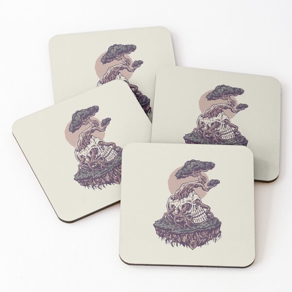 Item preview, Bonsai Growing from Human Skull Hand Drawn Line Style with Digital Color designed and sold by Peekonet.