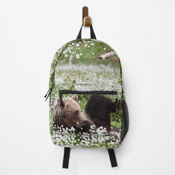 Item preview, Yoga time. Hare's-tail cottongrass and Brown bear 32 designed and sold by Jouko Lehto Photography.
