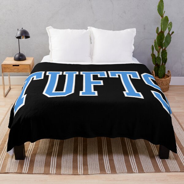 tufts - college font curved Throw Blanket