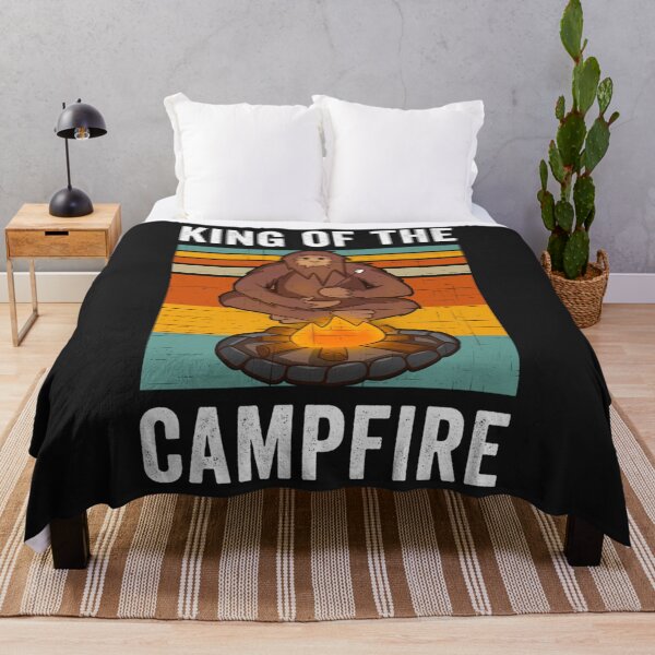 Item preview, King Of the Campfire Funny Bigfoot Camping designed and sold by bar4o3fm.