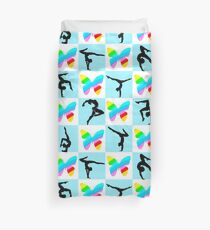 PRETTY BLUE BUTTERFLY GYMNASTICS DESIGN Duvet Cover