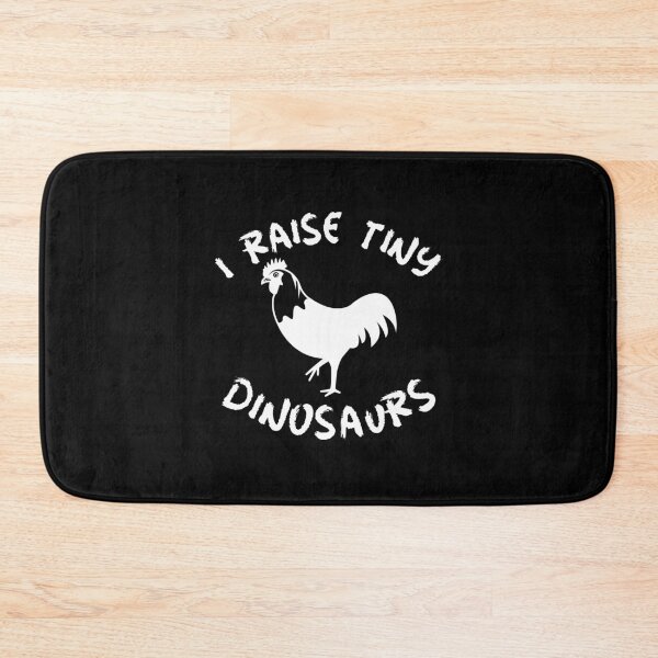 Item preview, I Raise Tiny Dinosaurs -funny chicken design in white text designed and sold by katiekendall.