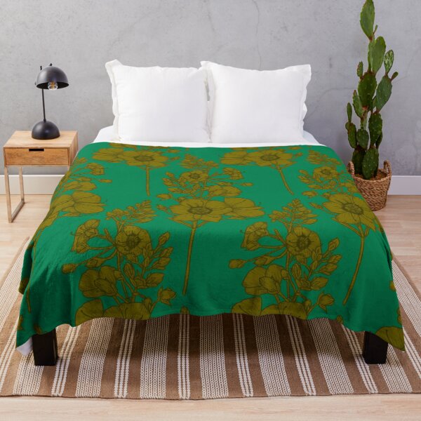 Item preview, Turquoise and green floral pattern designed and sold by Julie Owen.