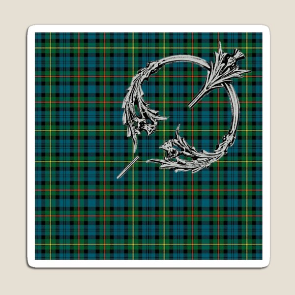 Item preview, Green tartan and thistle kilt pine designed and sold by delfmeunier.