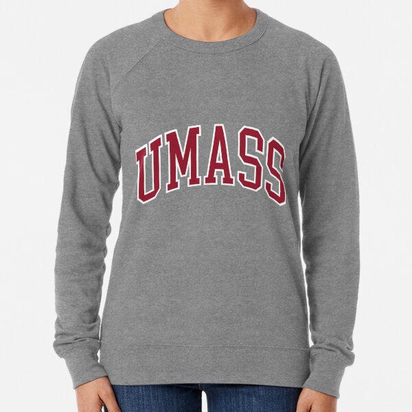 umass - college font curved Lightweight Sweatshirt