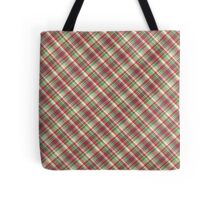 red and green plaid purse