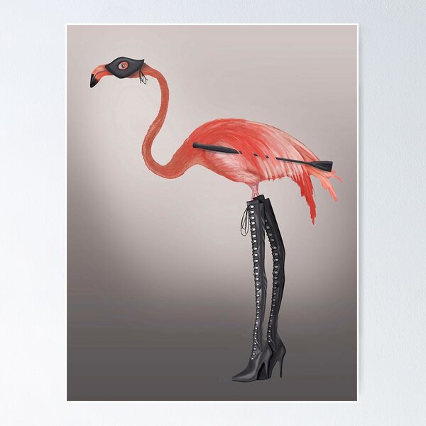 Flamingo Good Vibes Pink Black Cute Tissue Paper