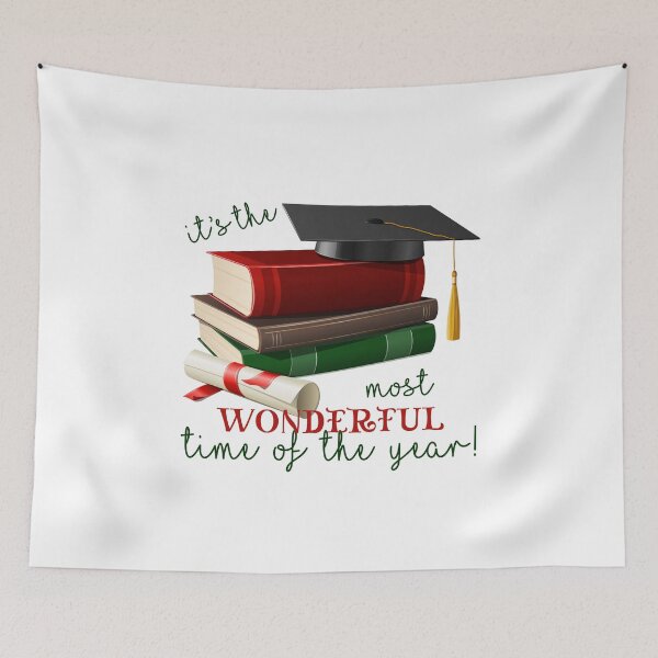 Item preview, Most Wonderful Time of the Year: Graduation! (on White) designed and sold by PawsitiveMum.
