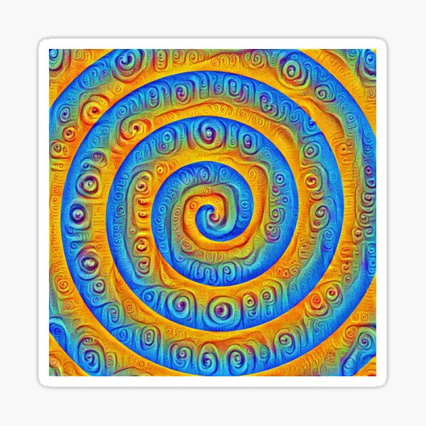 #DeepDreamed Swirl Sticker