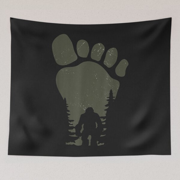 Item preview, Sasquatch Or Bigfoot In The Forest Footprint designed and sold by bar4o3fm.